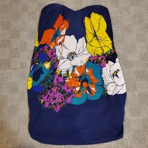 Strapless Floral Tunic